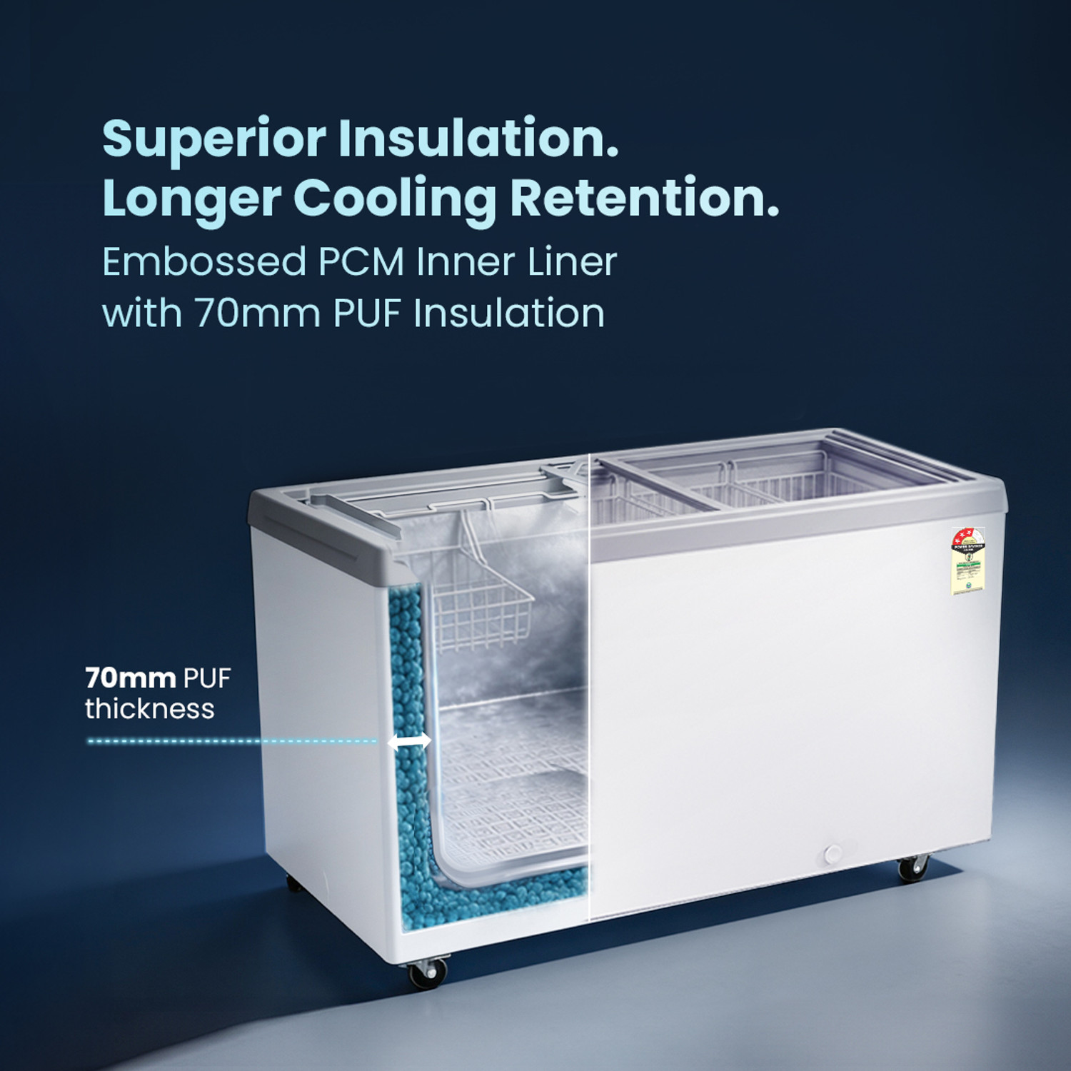 Image of Haier 295 L Double Door Glass Top Deep Freezer