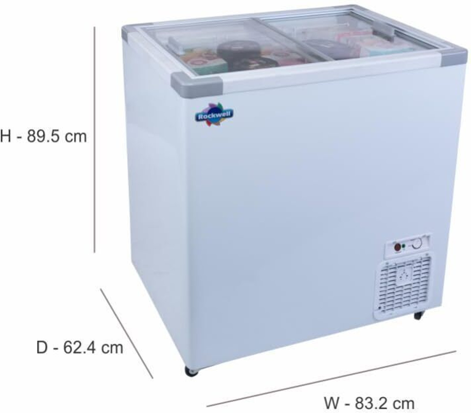 Image of Rockwell 250 L Double Door Standard Deep Freezer