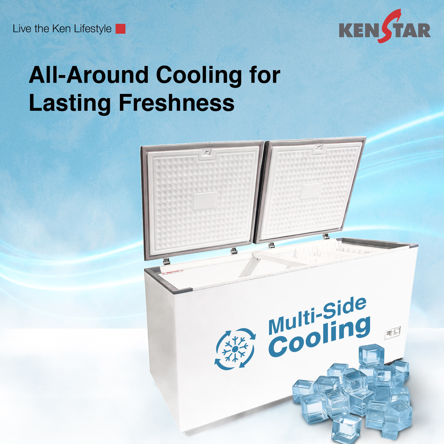Image of Kenstar 429.0 L Double Door Standard Deep Freezer
