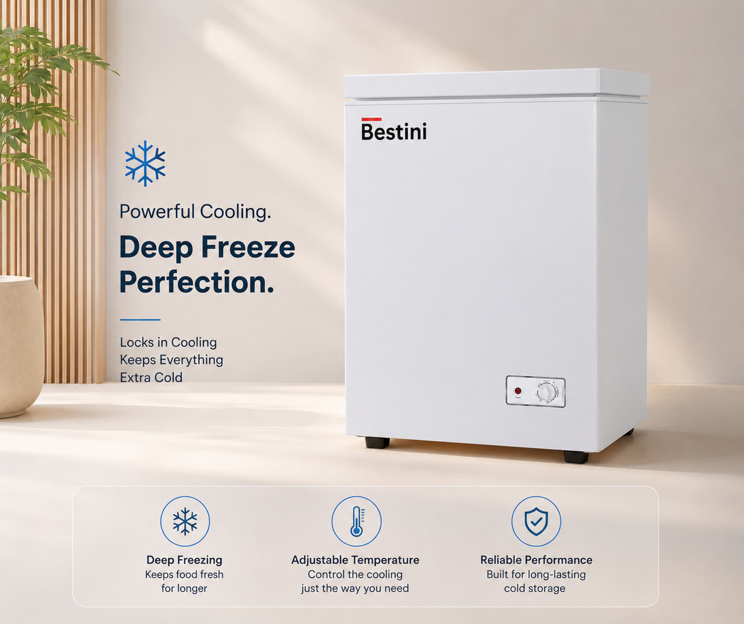 Image of Bestini 108 L Single Door Standard Deep Freezer