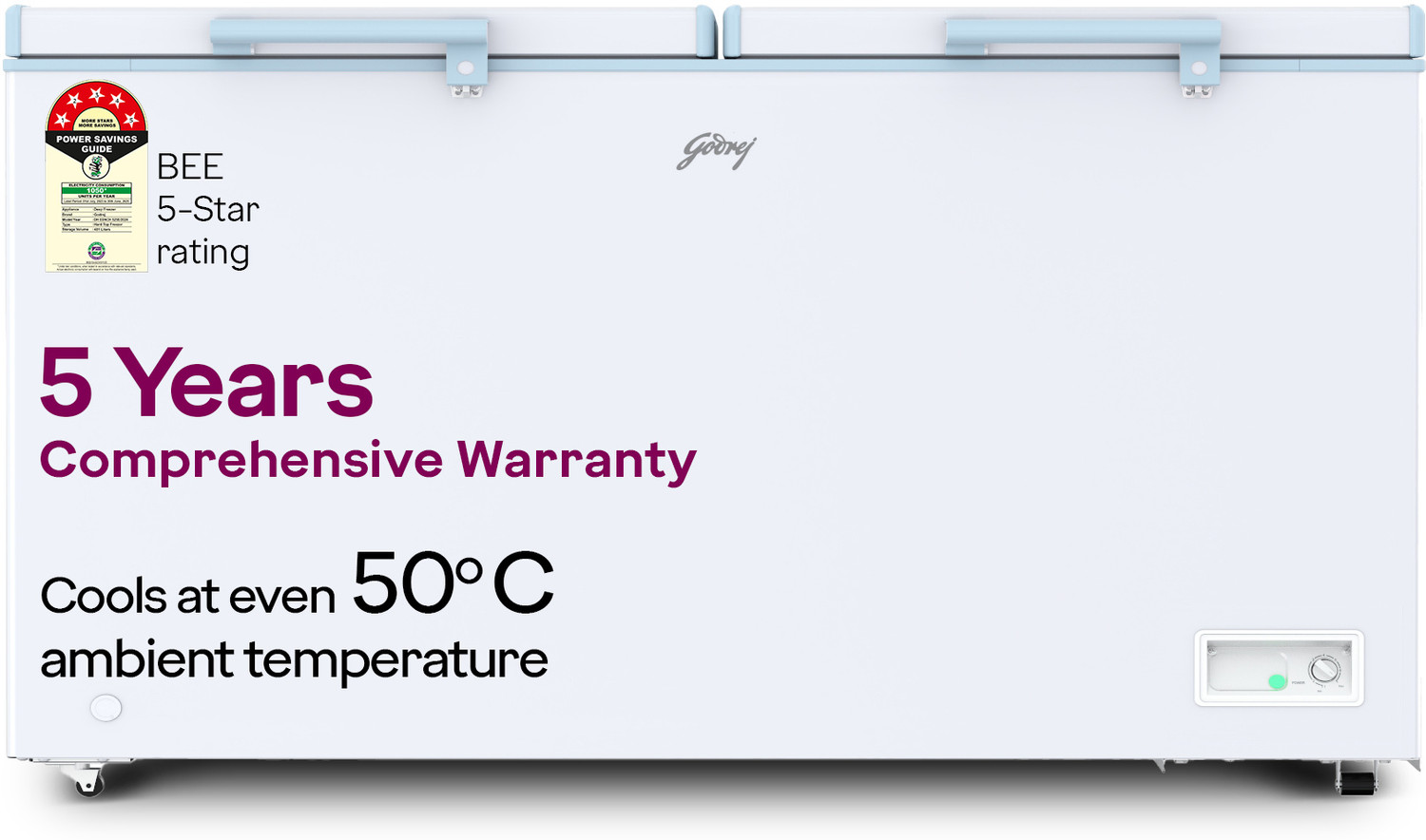 Image of Godrej 505 L Double Door Standard Deep Freezer