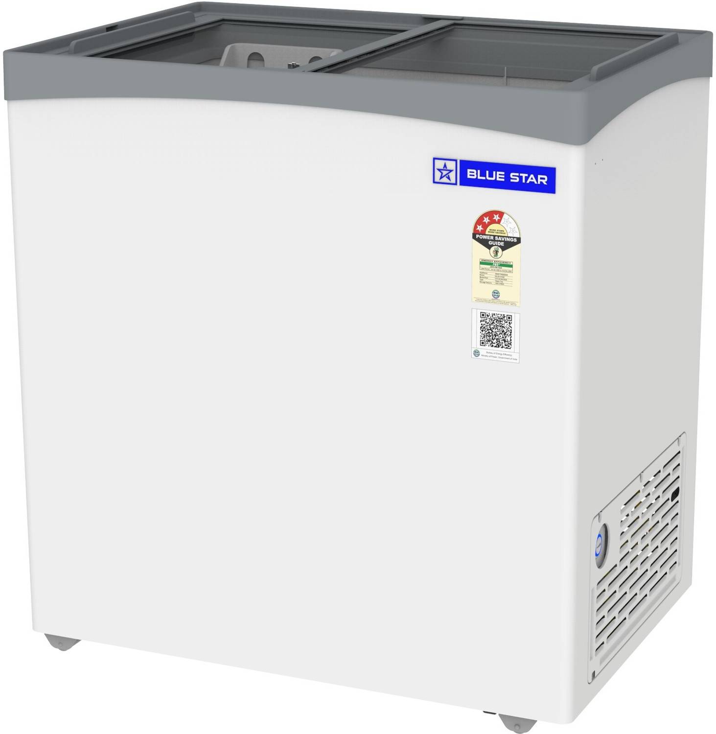 Blue Star 136.0 L Double Door Glass Top Deep Freezer Price in