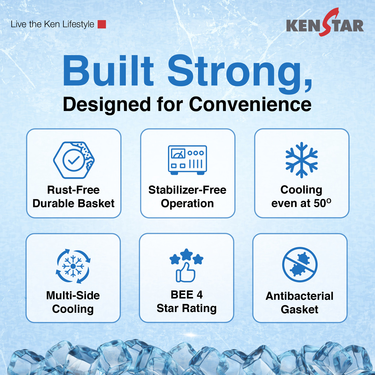 Image of Kenstar 429.0 L Double Door Standard Deep Freezer