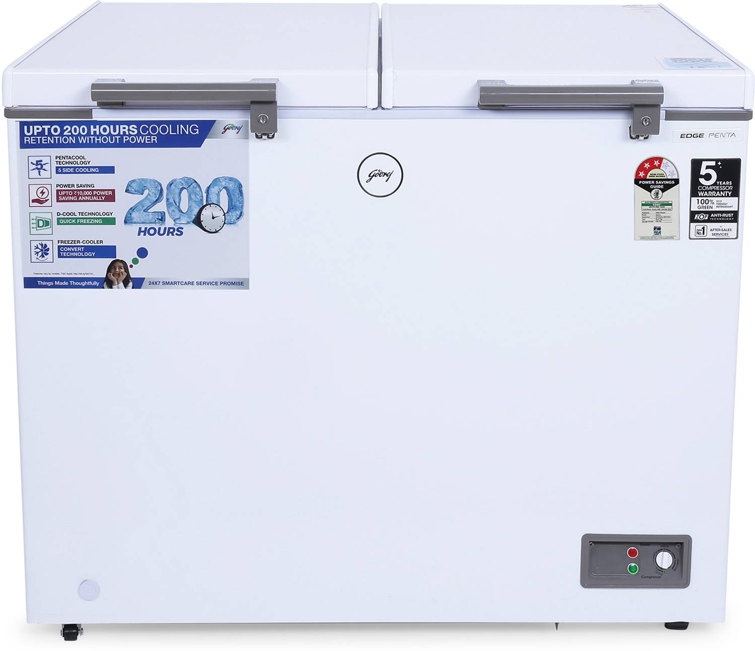 Godrej 300 L Double Door Standard Deep Freezer Price in India