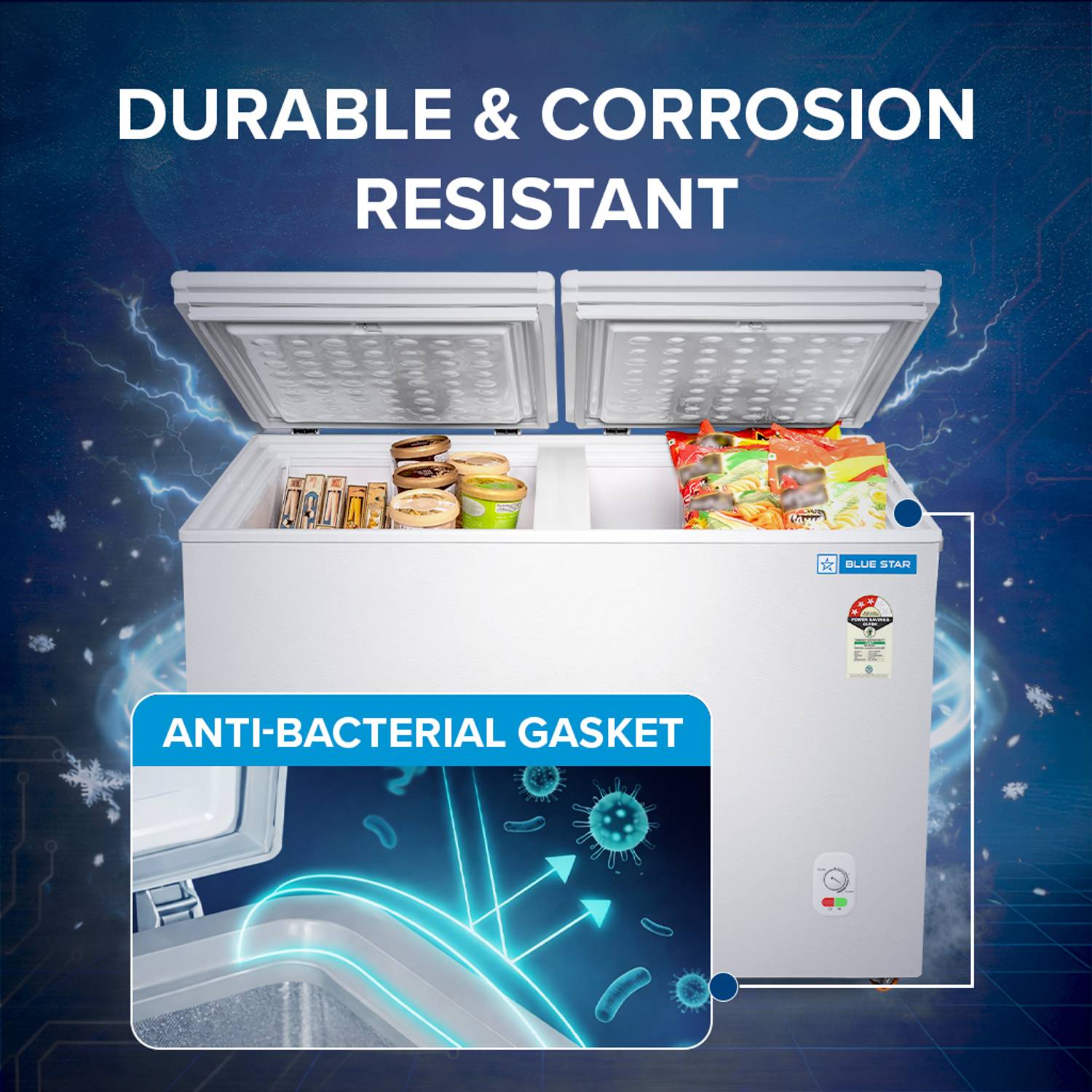 Blue Star 301 L Double Door Standard Deep Freezer Price in India