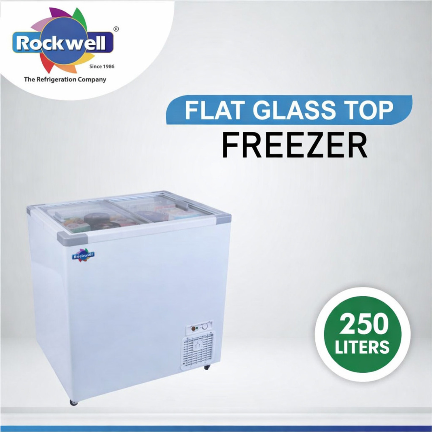 Image of Rockwell 250 L Double Door Standard Deep Freezer