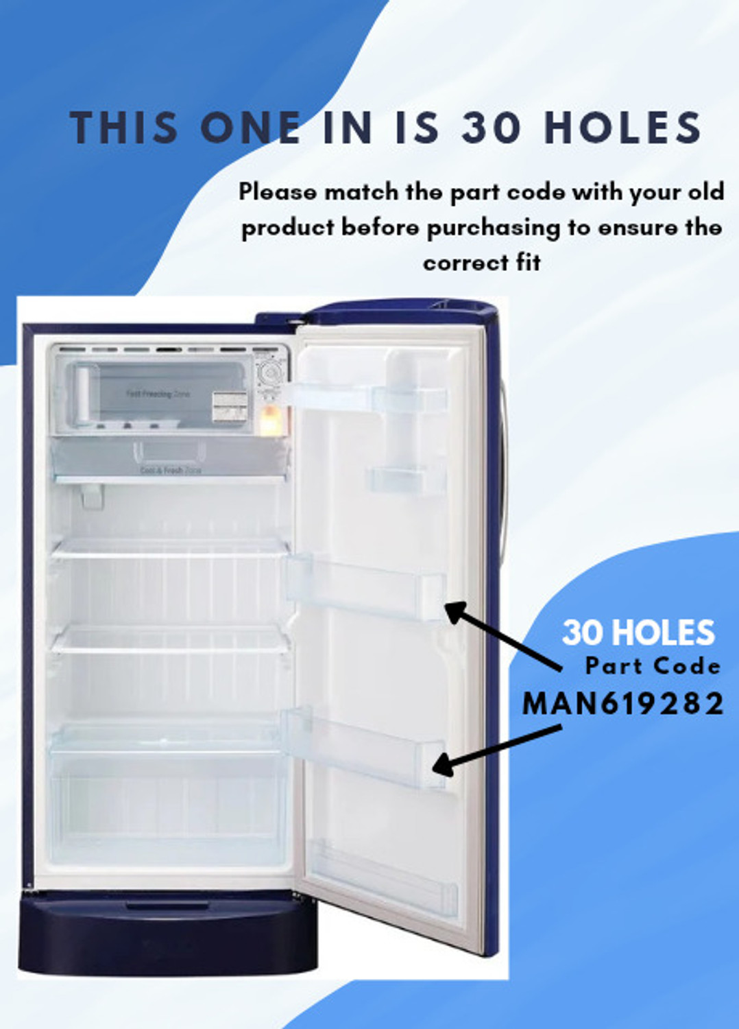 Image of KAIMSON MAN619282 Fridge Door Shelf