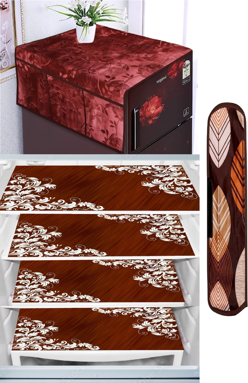 Image of REVEXO FDSFMTCREDRAXIN4MMAHROON1H Fridge Door Shelf