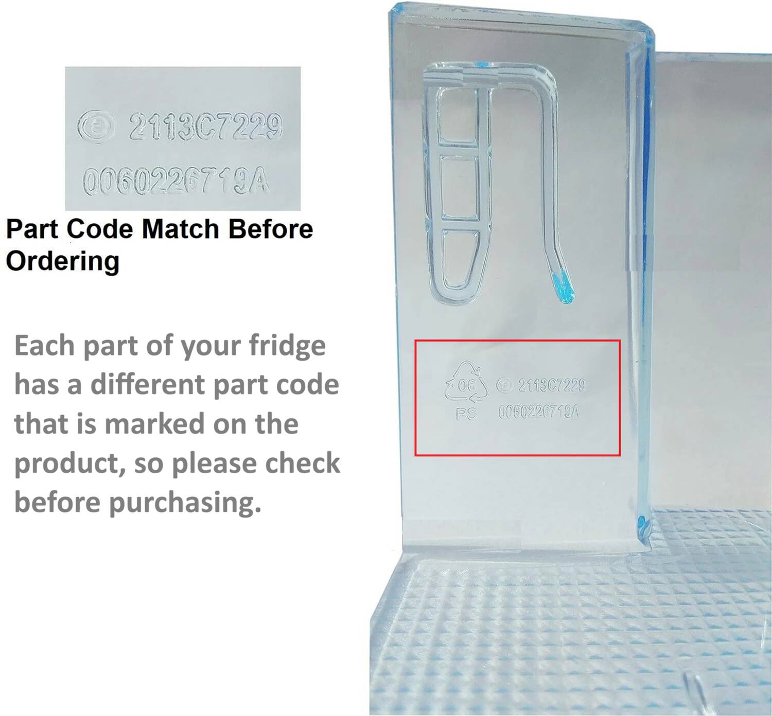 Payflip 2113C7229 0060226719A Bottle Shelf Rack for Haier Fridge - Image 2
