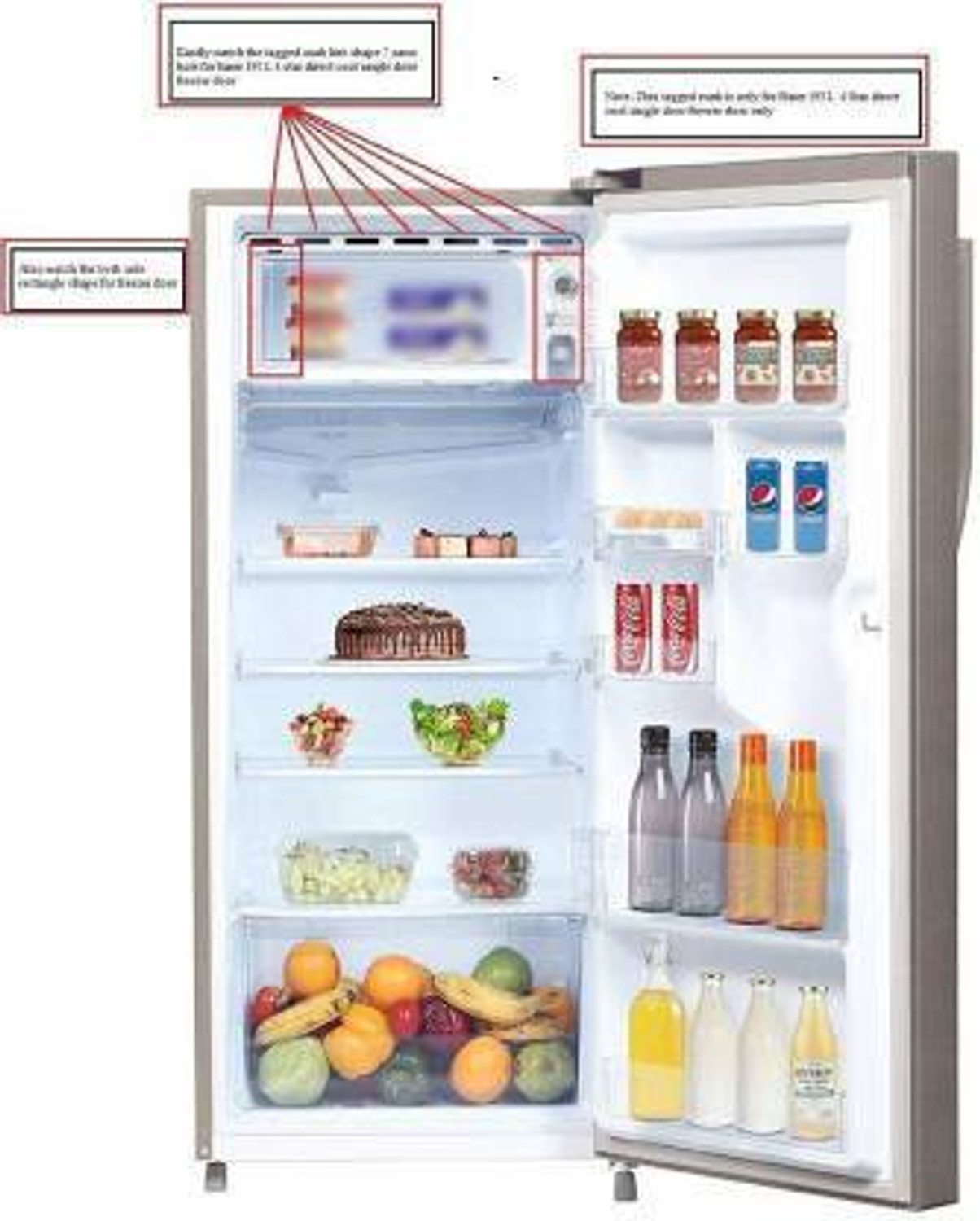 Image of Payal Freezer Door Compatible for Haier Single Door (Height 14 cm & Length 36.2 cms) Fridge Door Shelf