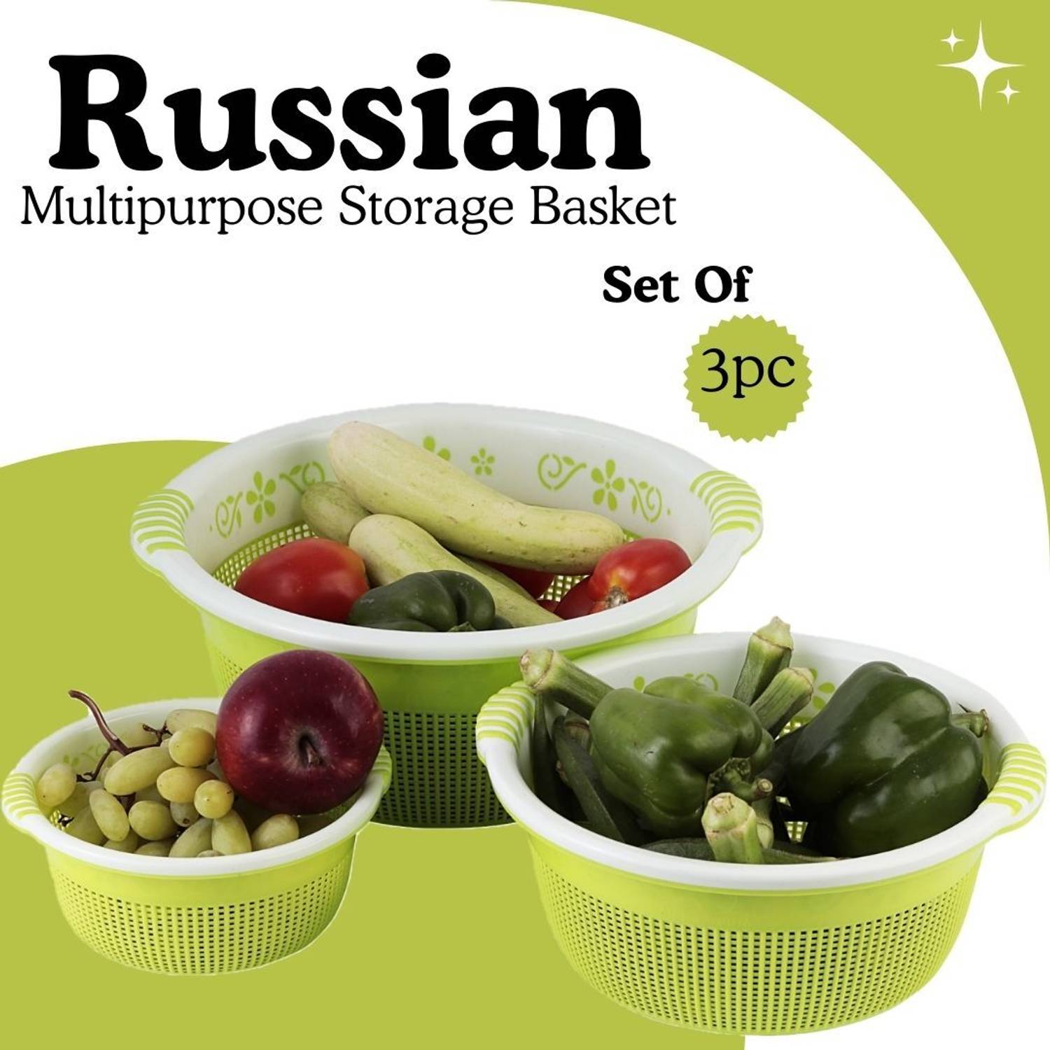 Flipkart SmartBuy Plastic Round Kitchen Fruit and Vegetable