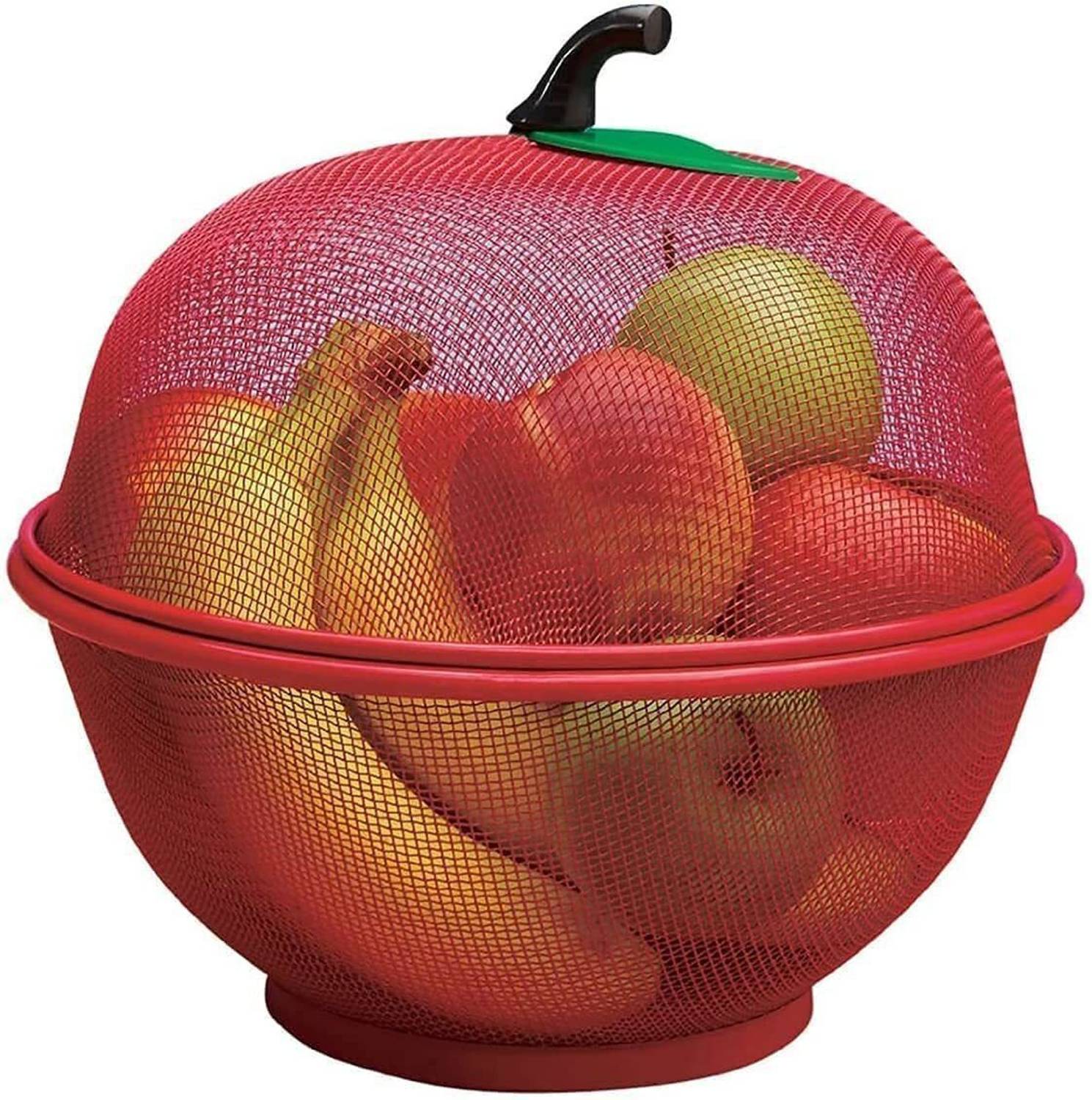 Kichenkraft Apple Shape 2-Tier Fruit and Vegetable Basket with Lid at ₹149 (90% Off) – Flipkart