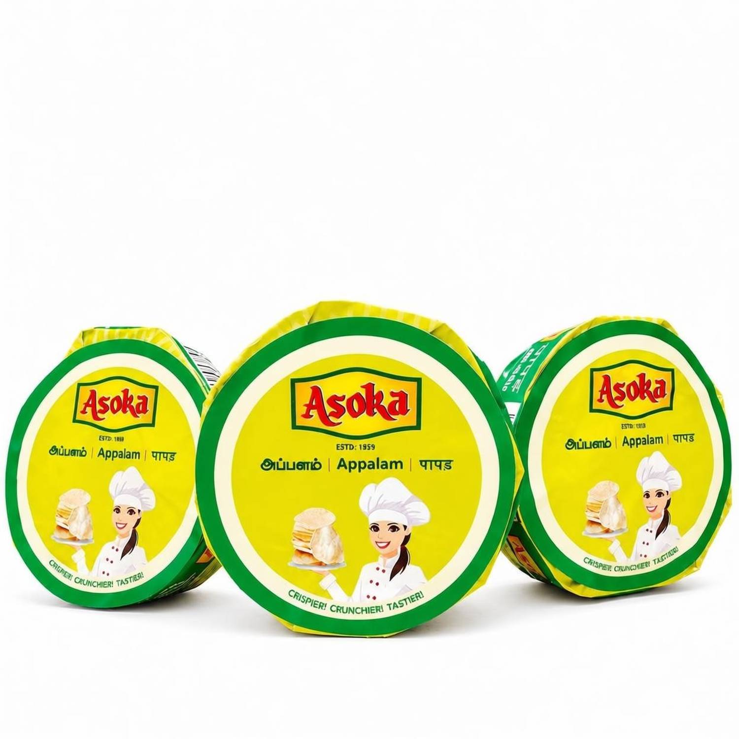 Asoka APPALAM 100GMS X 3 PACK (Pack of 3)