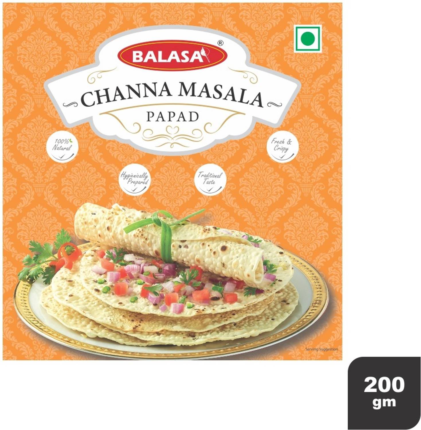 balasa CHANA MASALA 200GMS Papad Masala Papad
