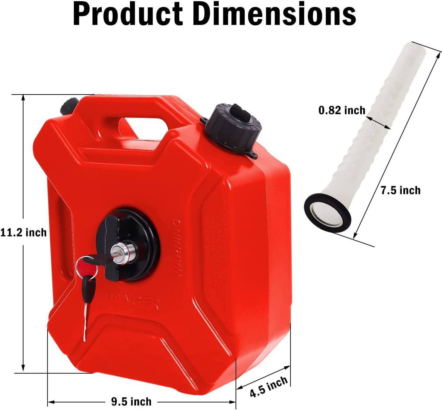 Image of AutoPowerz 5 Liter With Lock Jerry Can Red 5 L Fuel Can