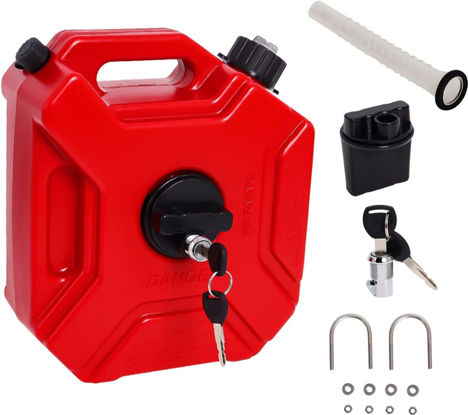 Image of AutoPowerz 5 Liter With Lock Jerry Can Red 5 L Fuel Can