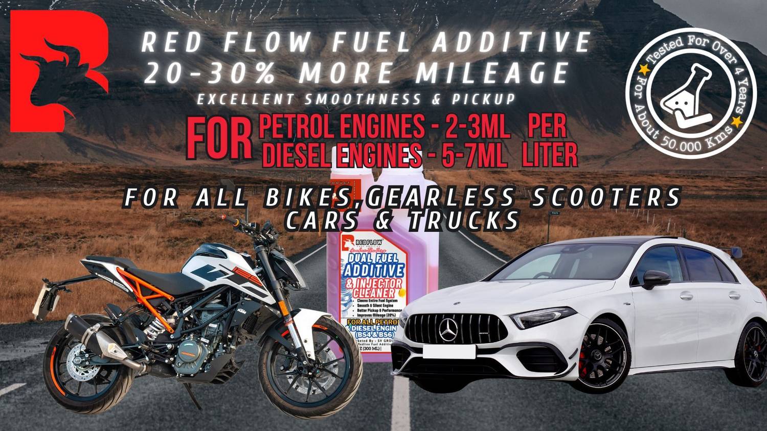 Red Flow Diesel & Petrol Additive for Cars, Bikes, Scooters - Image 3