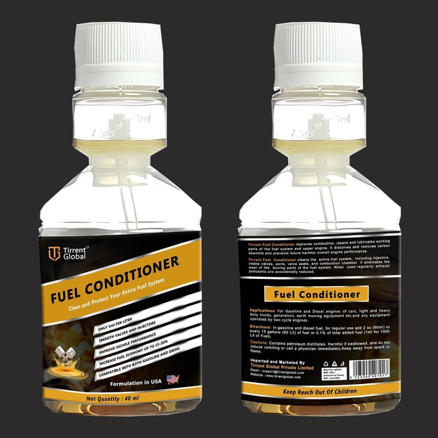 Image of Tirrent Global Tirrent Fuel Conditioner | Fuel Additive for Cars & Bikes | Fuel Injector Cleaner