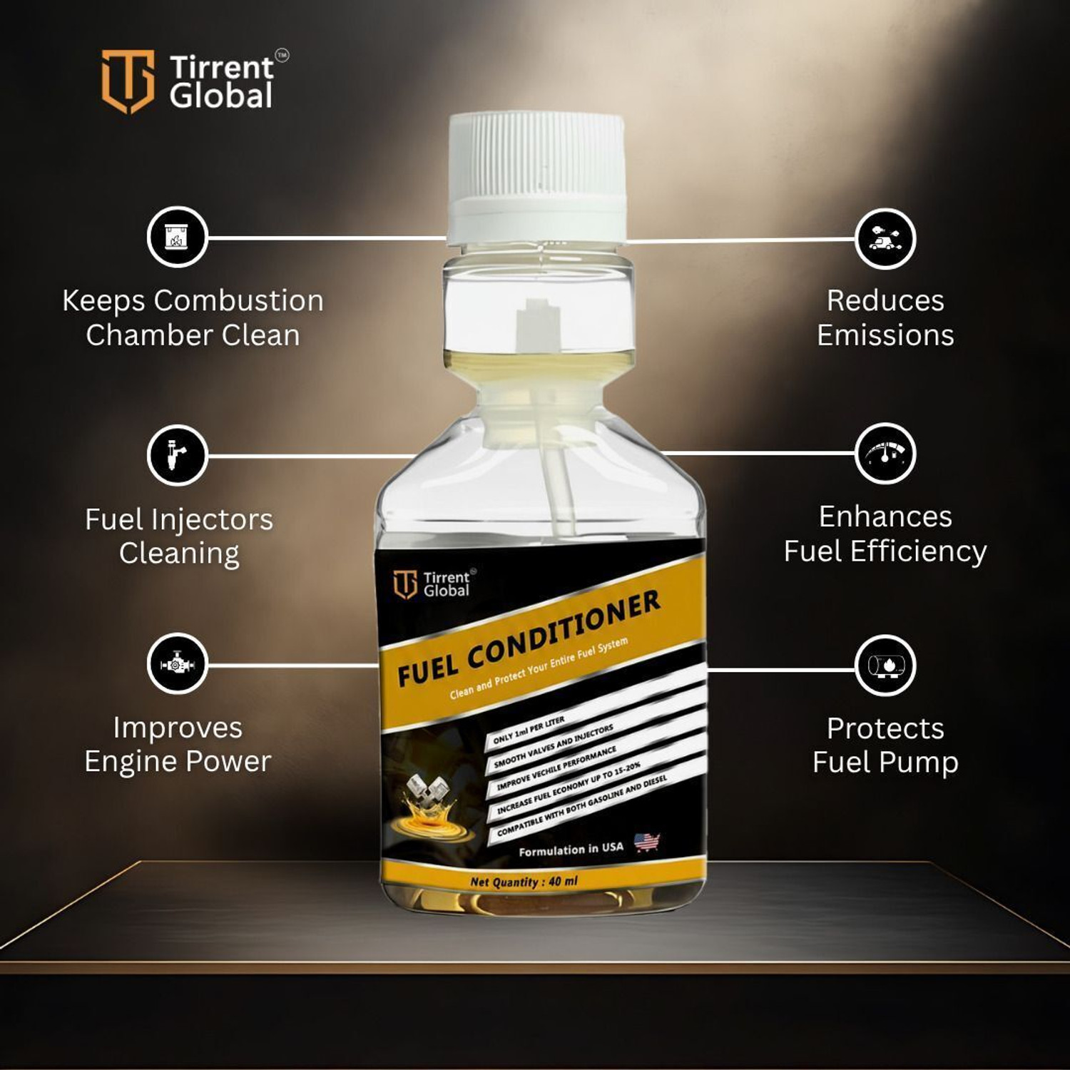 Image of Tirrent Global Tirrent Fuel Conditioner | Fuel Additive for Cars & Bikes | Fuel Injector Cleaner