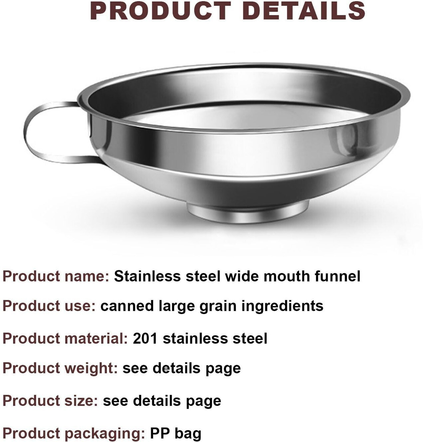 Image of SYGA Stainless Steel Funnel