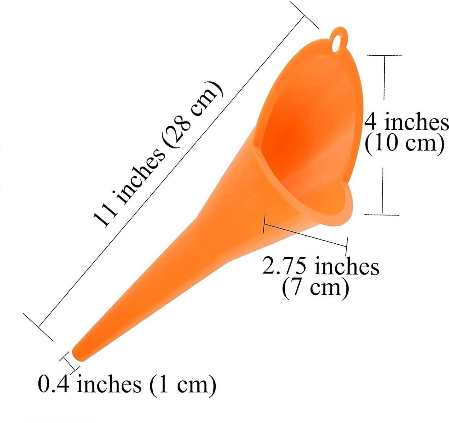 AASONS Multi-Function Plastic Long Neck Oil Funnel, Pack of 2 - Image 3