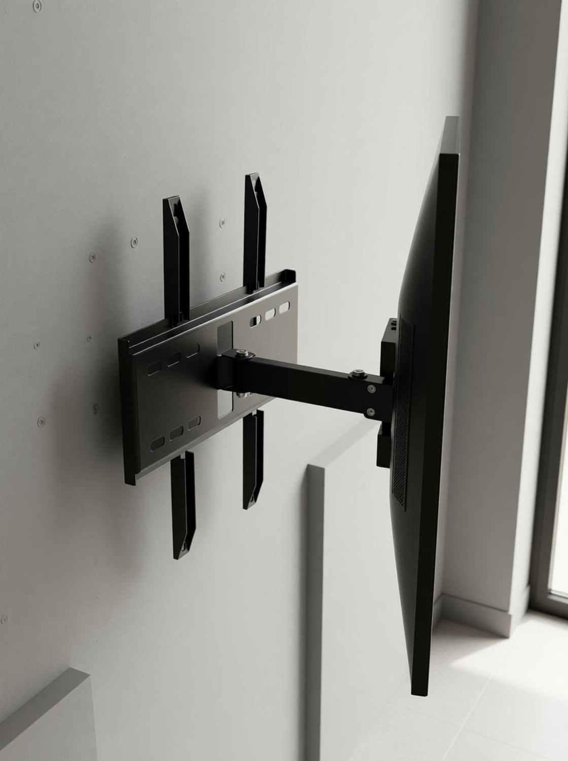 Image of merugni 32 to 55 inch MOVABLE WALL MOUNT Compatible For All Led Lcd Full Motion TV Mount