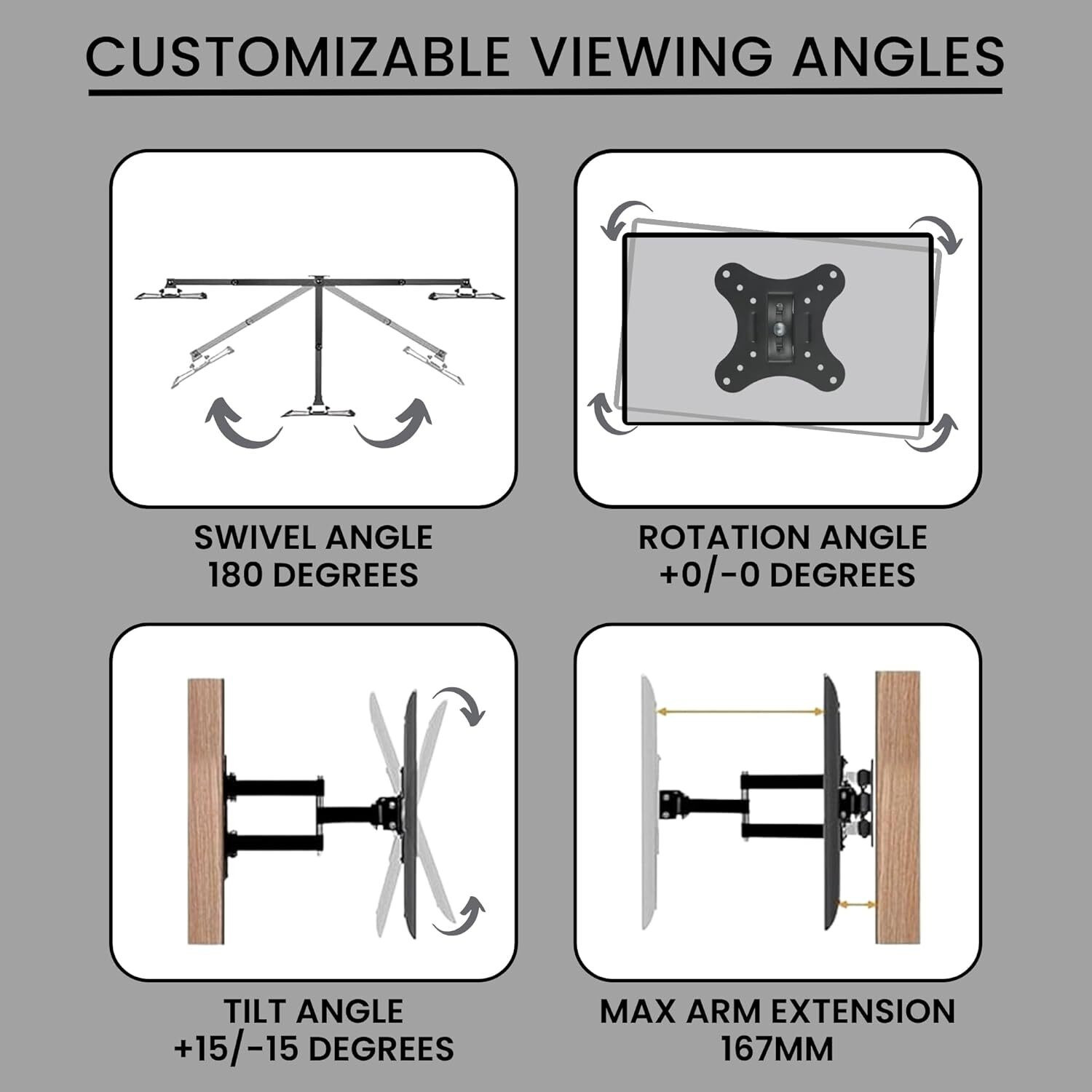 Image of merugni merugni 12 to 27 INCH MOVABLE WALL STAND TV Stand Base