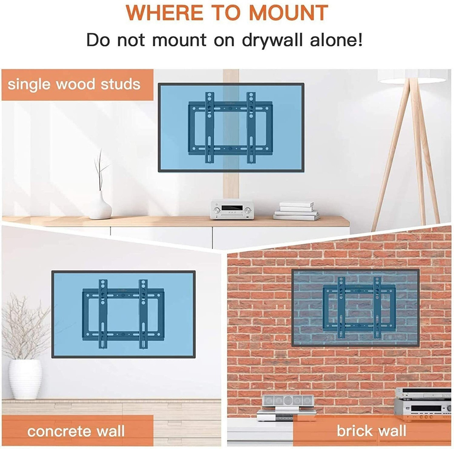 Image of PNETROME HEAVY DUTY - FIX TV WALL STAND 24-42 INCH | HEAVY DUTY SPACE SAVING TV Stand Base