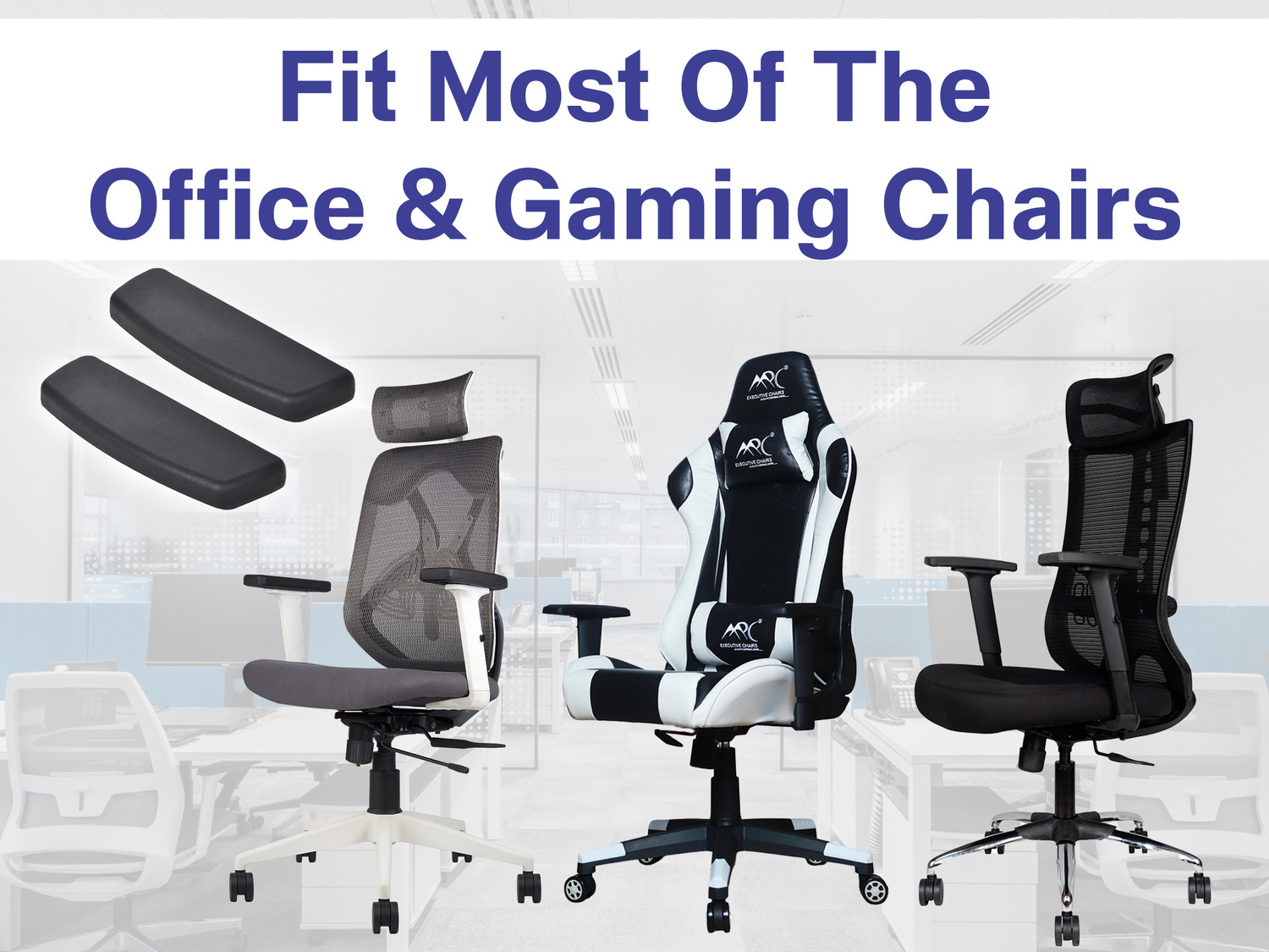 Image of MRC Executive Chairs 2D PU PAD Chair Arm Rest