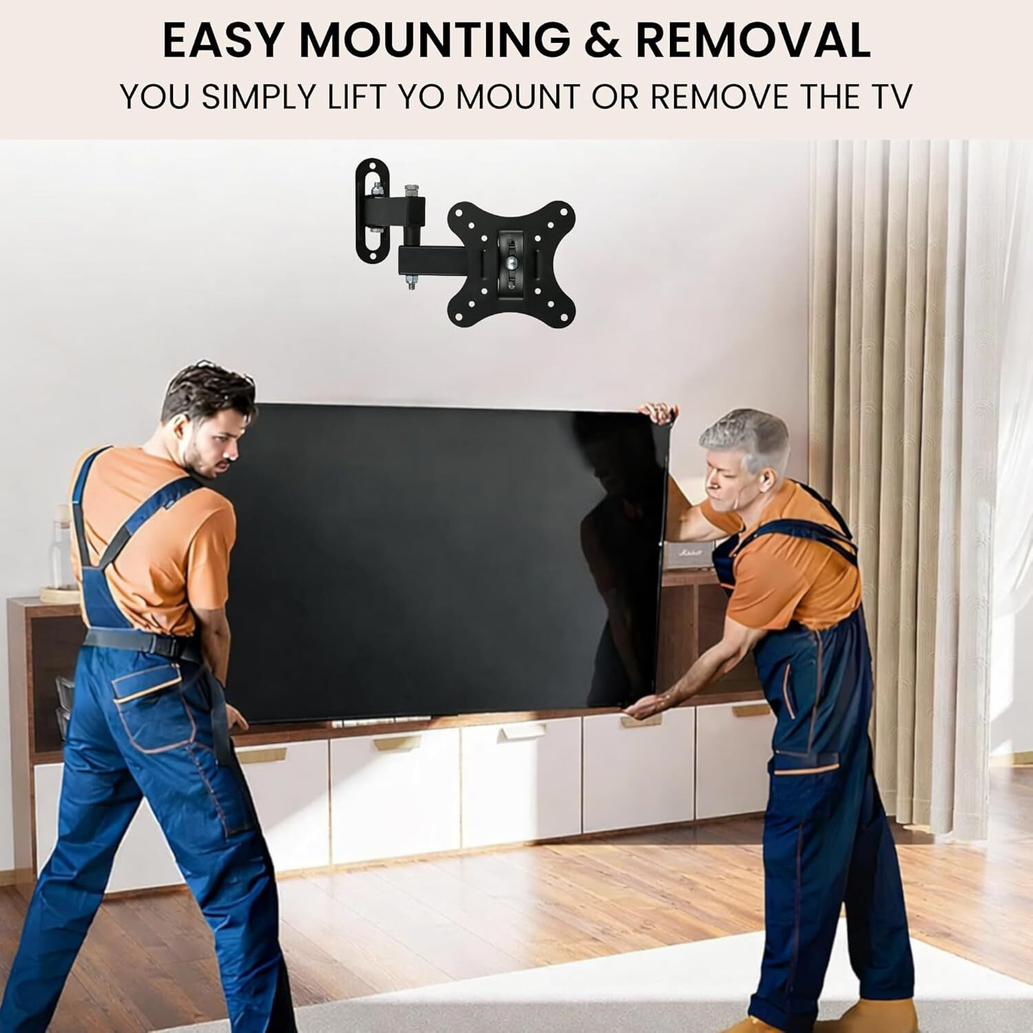 Image of merugni merugni 12 to 27 INCH MOVABLE WALL STAND TV Stand Base