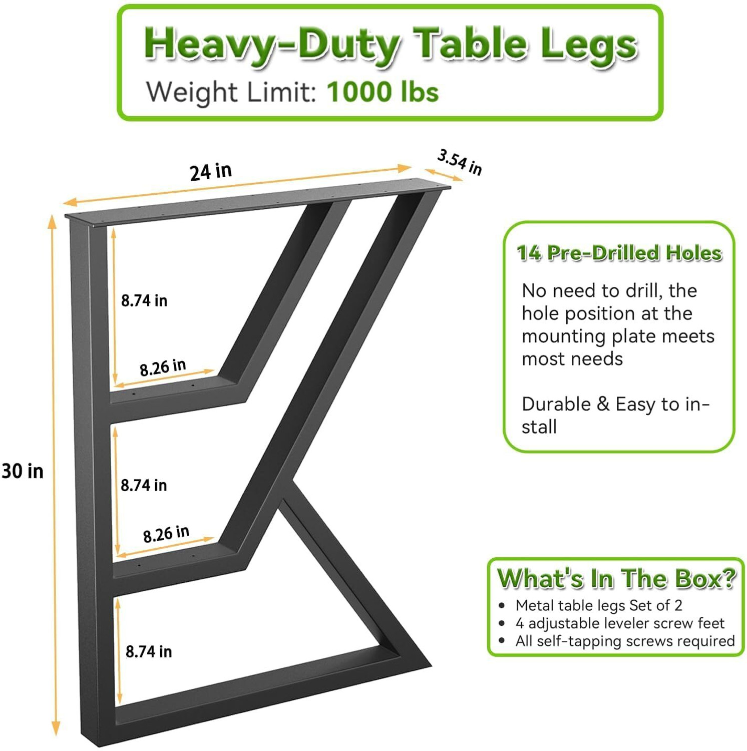 Image of VENTUOS F NEW K Shape 3 Tier Table Legs