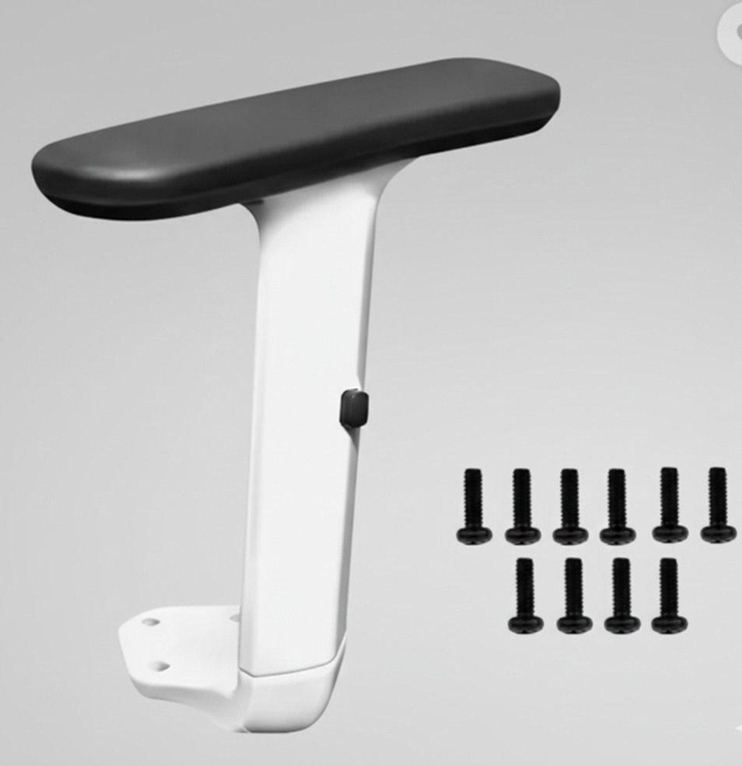 Image of LELA Black And White Ola Replacement Handle Universal Office Fit Chair Arm Rest