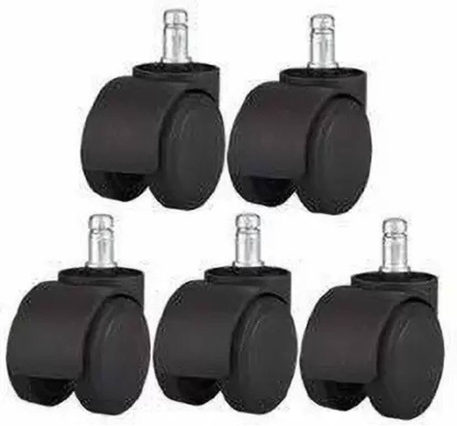 Briger Twin caster Alloy pin wheel for office revolving chair base, heavy duty, super Foot Rest