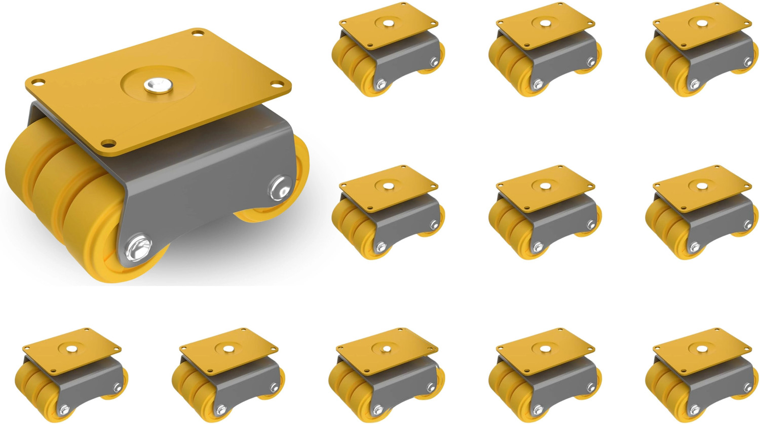 Image of HALSEY Bed Castor Wheels for Furniture, Heavy Duty, upto 500-600Kg,Rotating 360Degree Swivel Furniture Caster