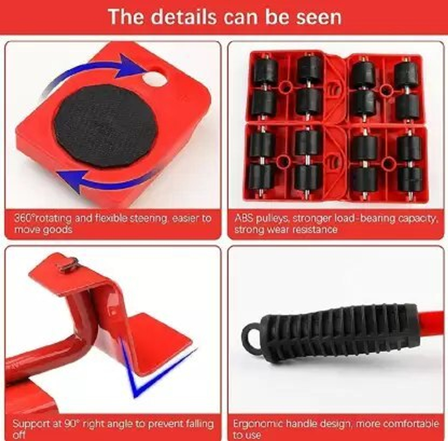 Image of Shine Tex Pcs Furniture Lifter Mover Tool Set | 360 Rotational Pads Appliance Furniture Caster