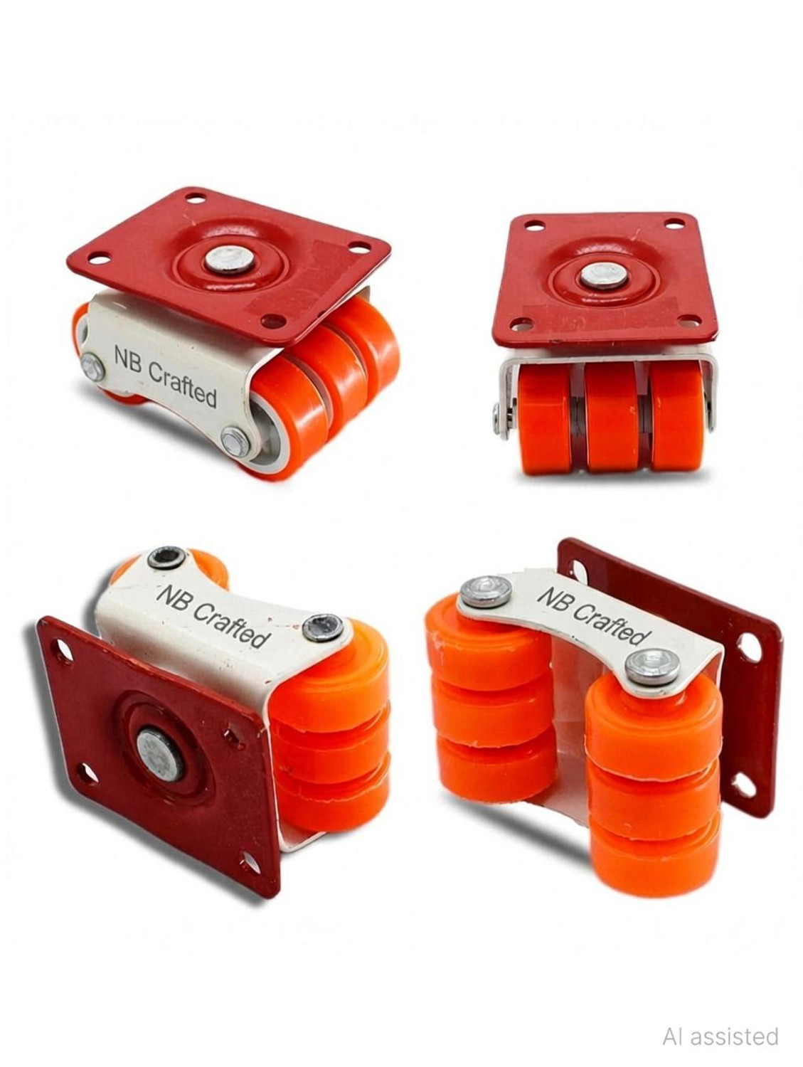 Image of NB crafted 360 Degree Caster Wheels for Furniture, Sofa, Bed, Heavy Duty upto 500-600 Kg Industrial Furniture Caster