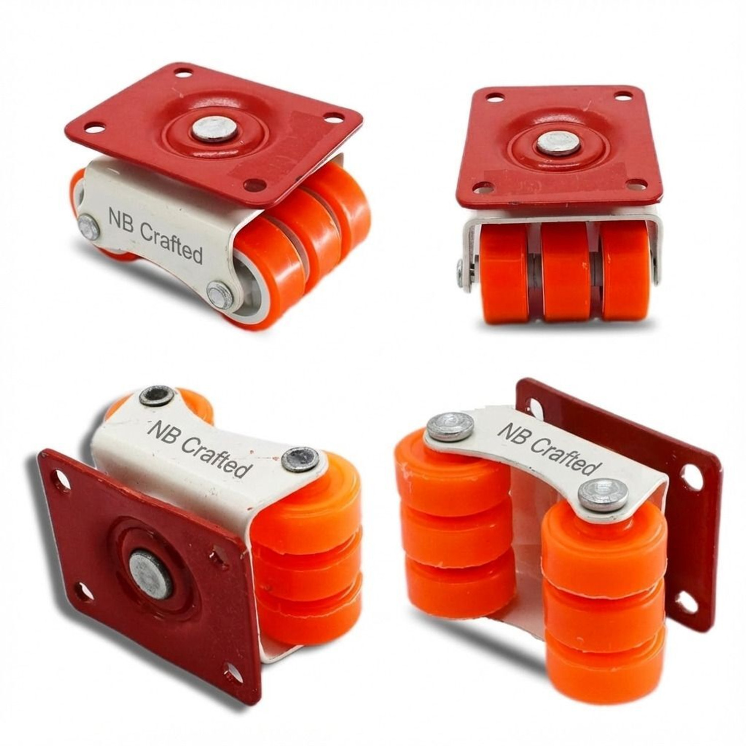 Image of NB crafted 360 Degree Caster Wheels for Furniture, Sofa, Bed, Heavy Duty upto 500-600 Kg Industrial Furniture Caster