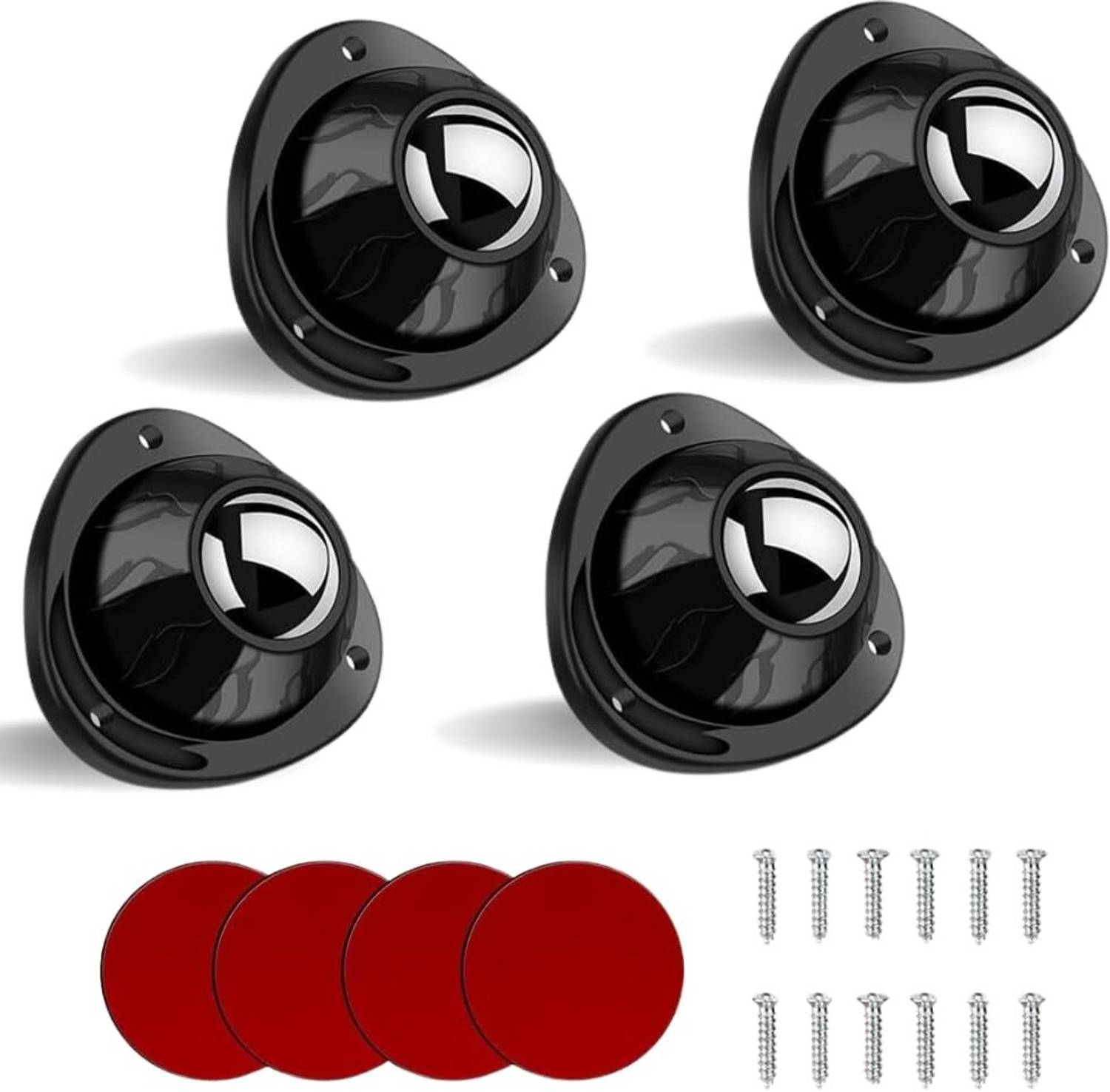 Breezest 360 Degree Roller Ball Caster Wheels for Furniture Cabinet Drawer 4 Pack Appliance Furniture Caster
