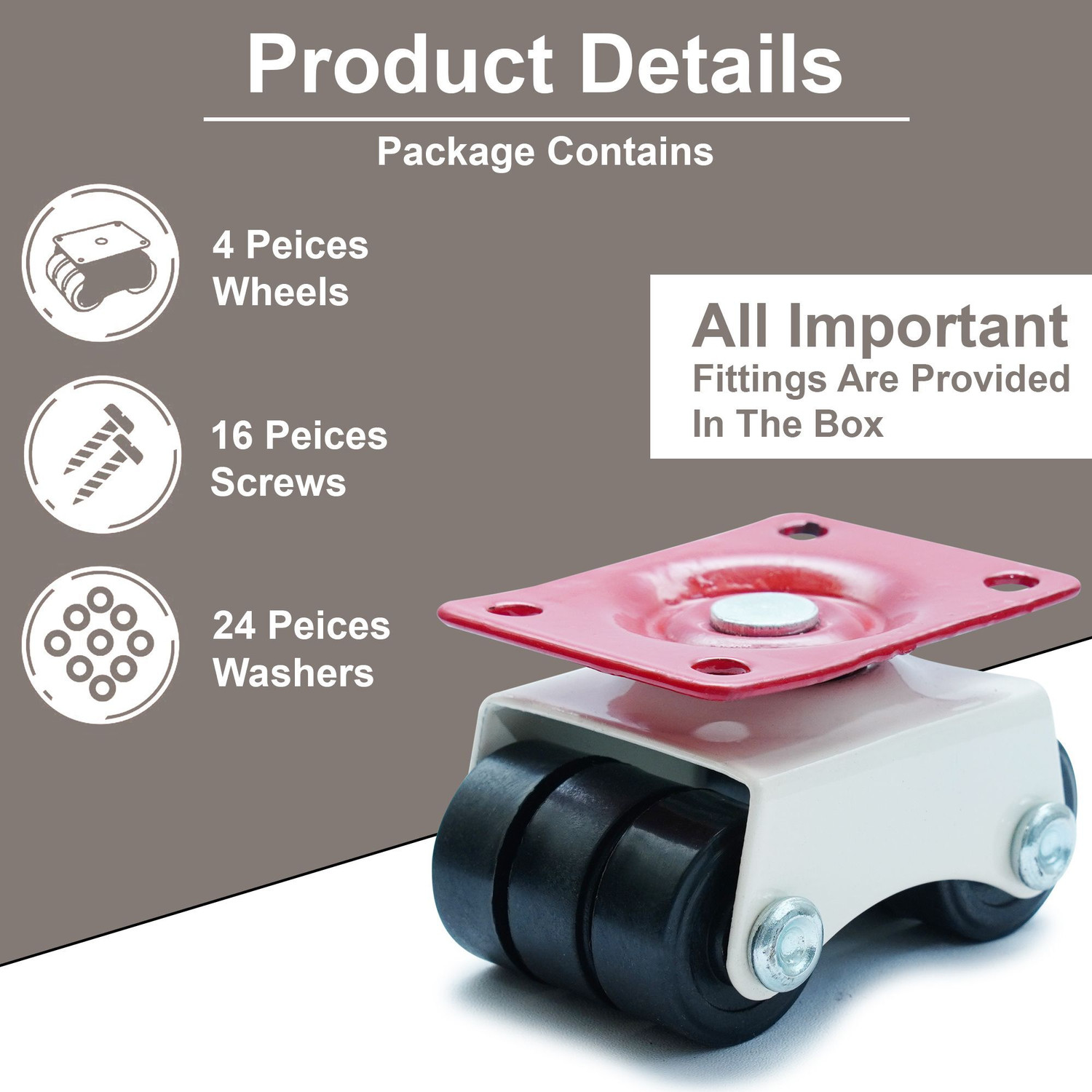 Image of Spylock New-Wheels Heavy Duty 30mm Moving Industrial Furniture Caster
