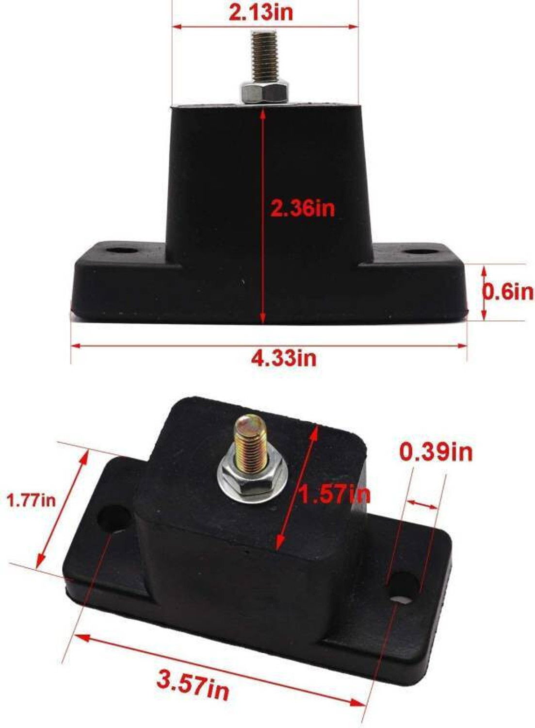 Image of Sub-Urbs Sigma Rubber Mounting Bush for Condensing Units (Black) - 4pcs Set. Rubber Furniture Caster