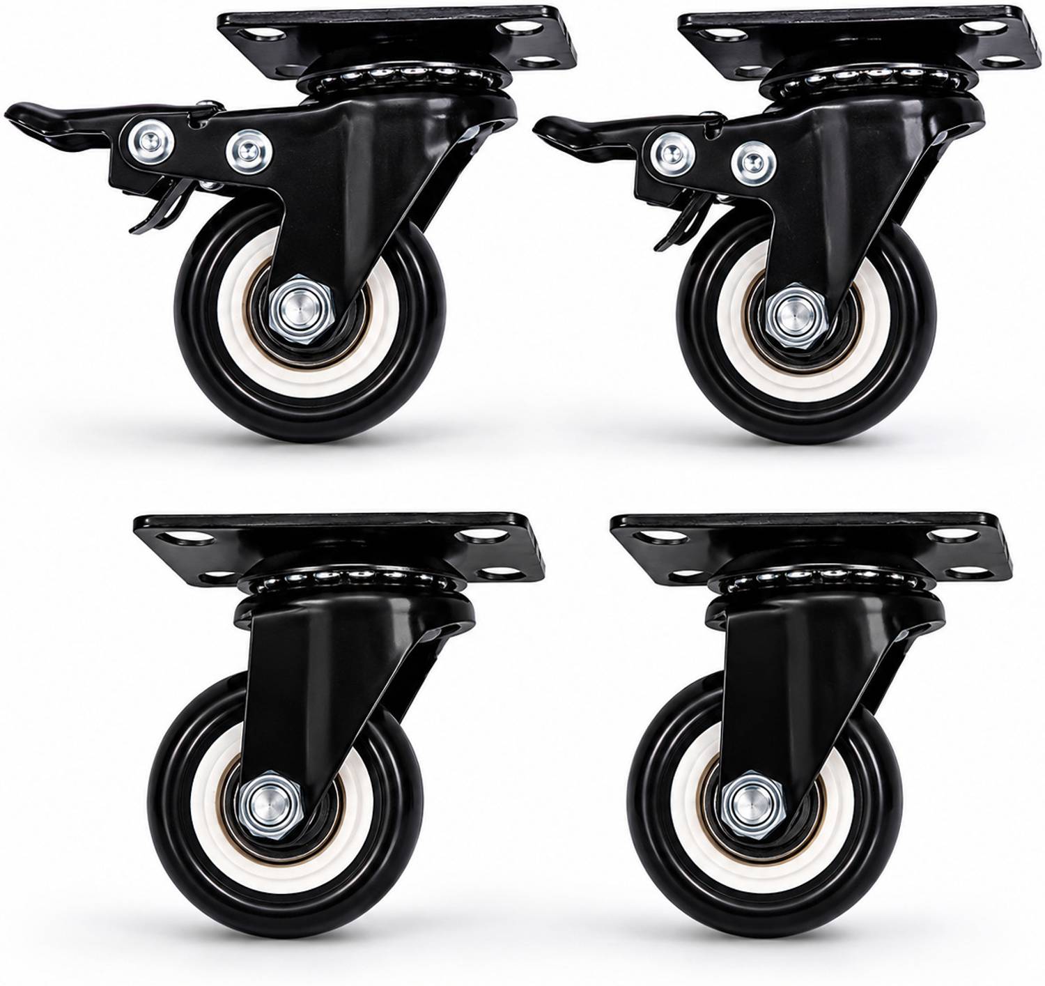 RD VERSE Swivel Caster Wheels 2 Brake + 2 Non-Brake - Image 1