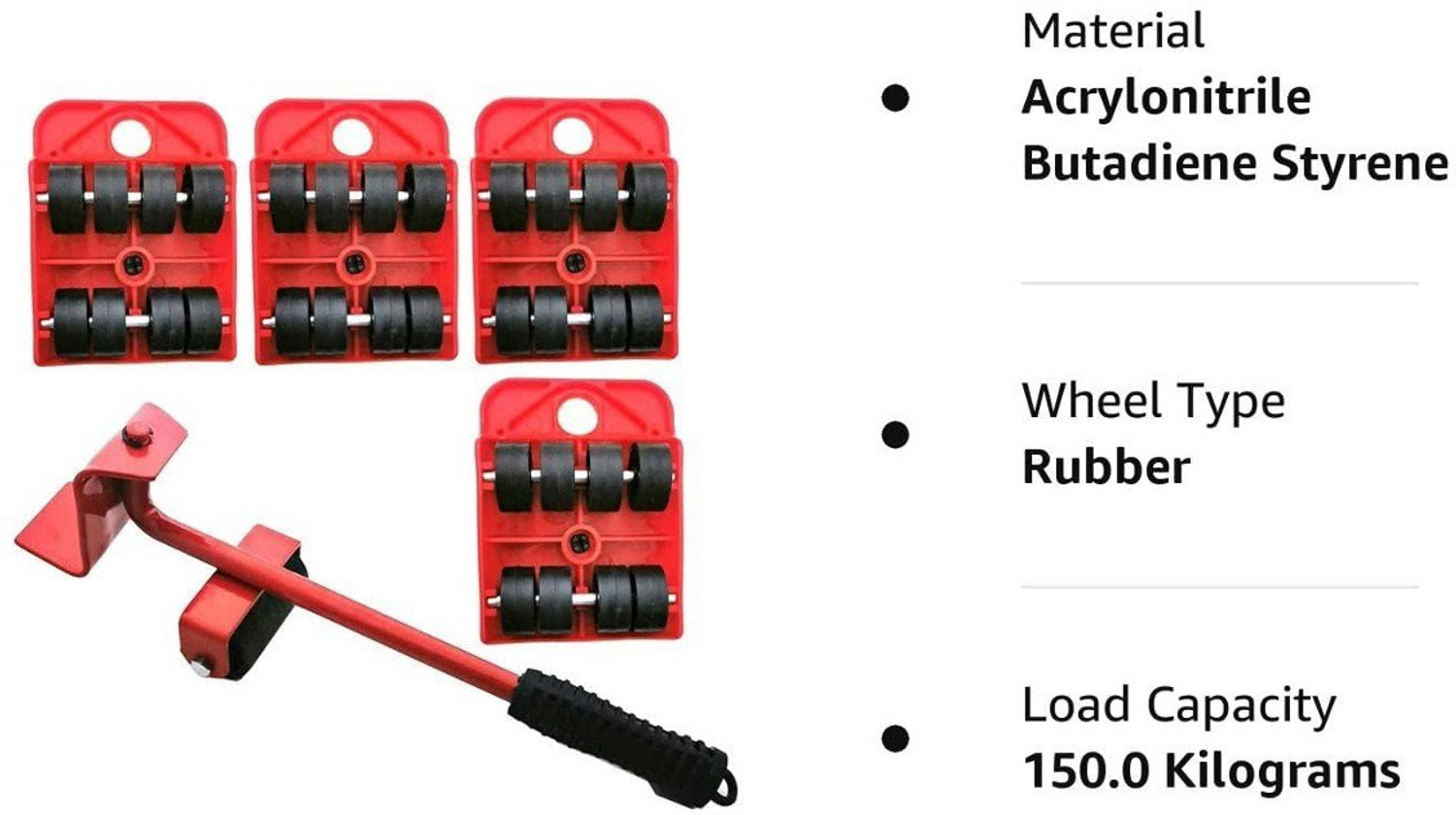 Image of Shine Tex Pcs Furniture Lifter Mover Tool Set | 360 Rotational Pads Appliance Furniture Caster