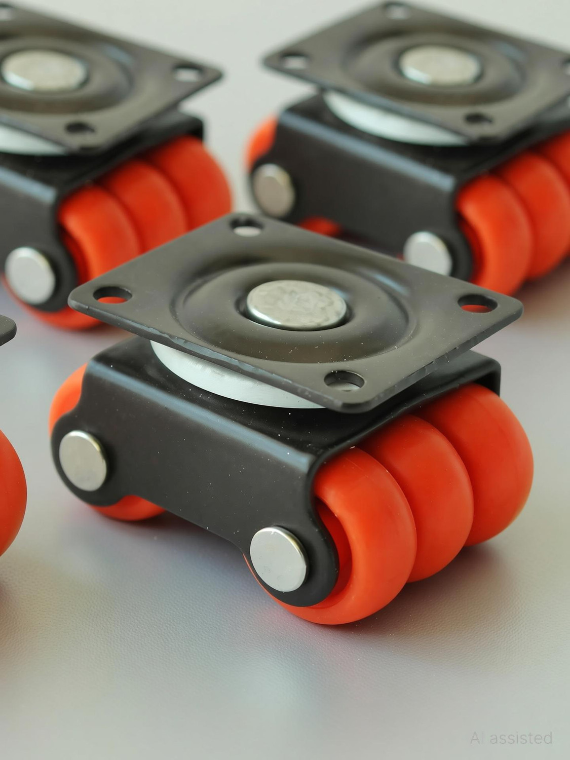 Image of Appster 4pcs Revolving Caster Wheel Roller Baby Sixer Wheels 150Kg Capacity Heavy Duty Swivel Furniture Caster