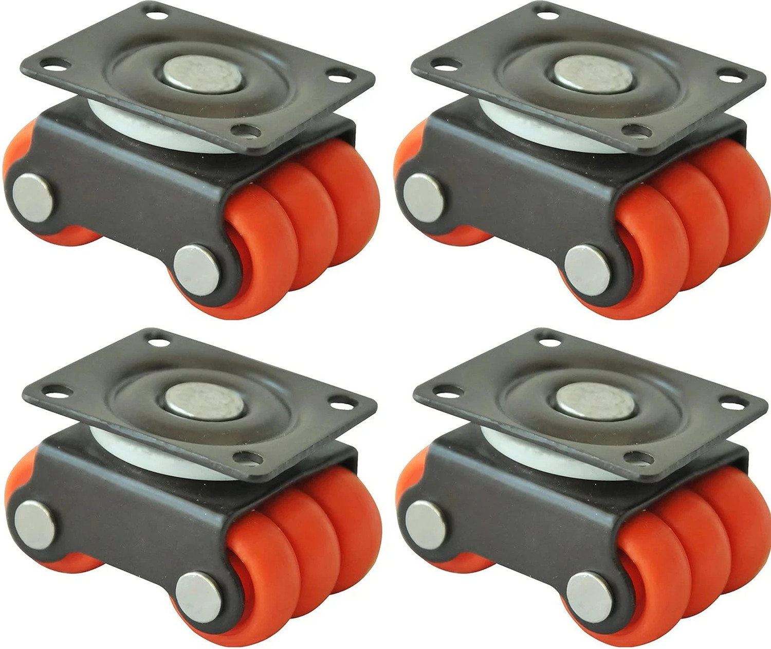 Image of Appster 4pcs Revolving Caster Wheel Roller Baby Sixer Wheels 150Kg Capacity Heavy Duty Swivel Furniture Caster