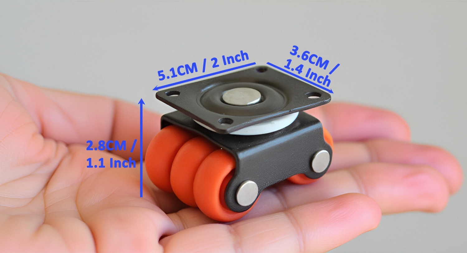 Image of Appster 4pcs Revolving Caster Wheel Roller Baby Sixer Wheels 150Kg Capacity Heavy Duty Swivel Furniture Caster