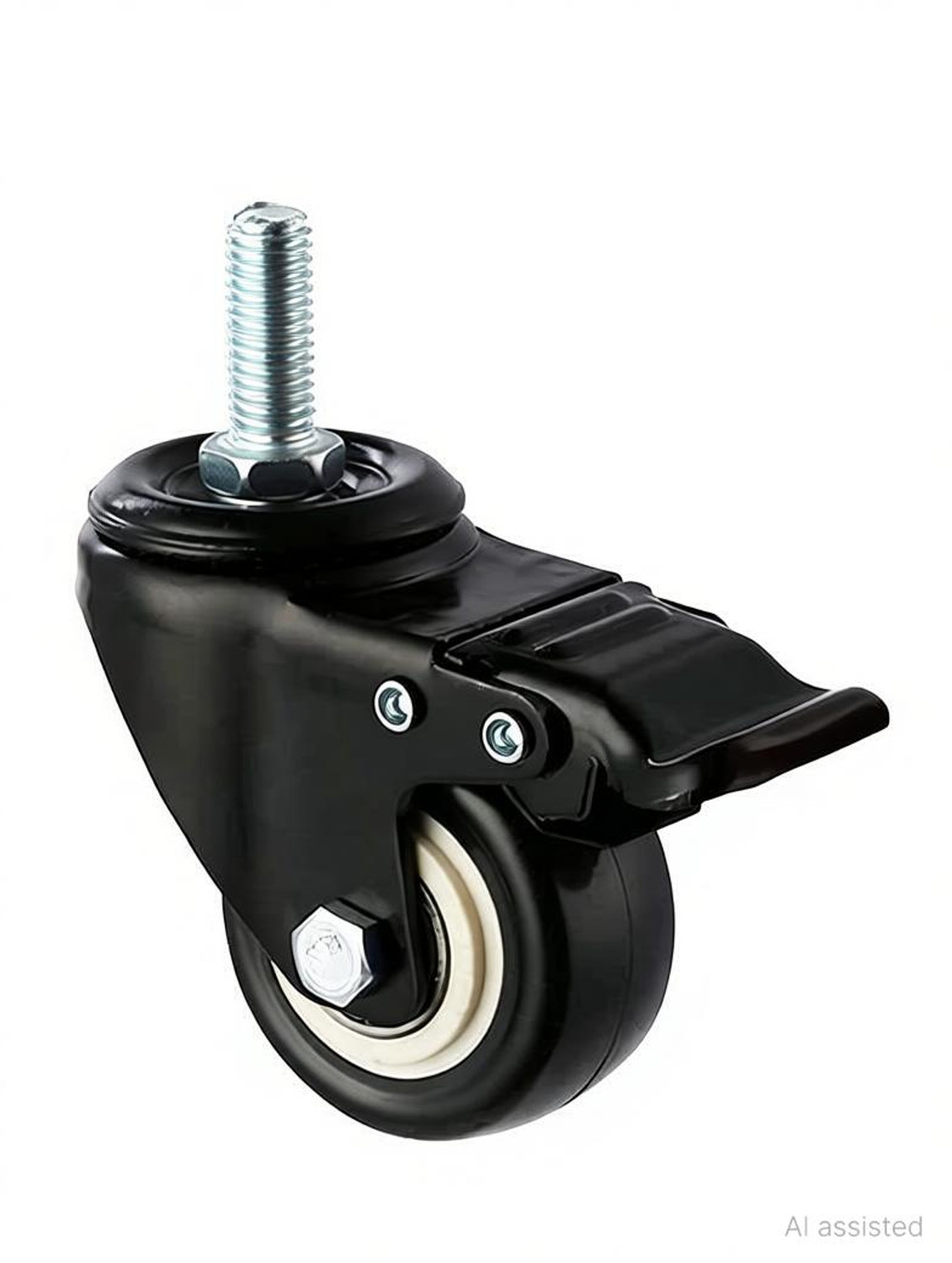 Image of Equal 2inch Fixed&Swivel With Break Caster Wheel HeavyDuty Thread Capacity250Kg Swivel Furniture Caster