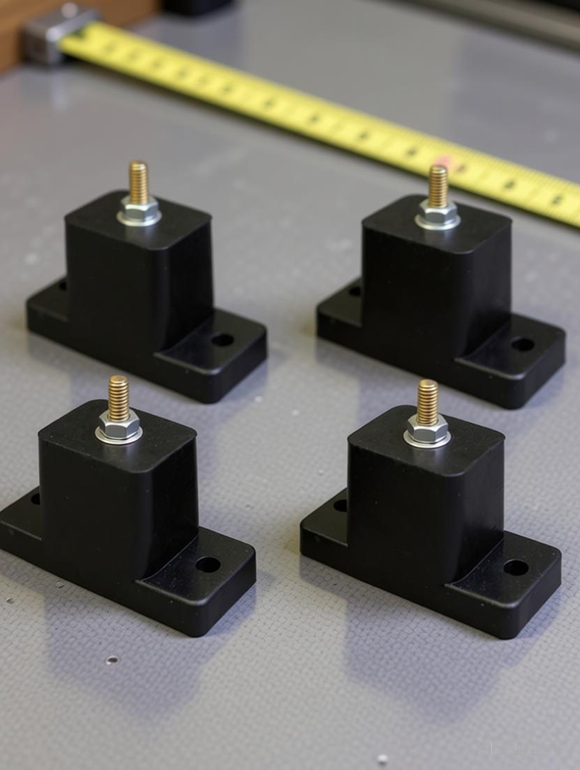 Image of Sub-Urbs Sigma Rubber Mounting Bush for Condensing Units (Black) - 4pcs Set. Rubber Furniture Caster