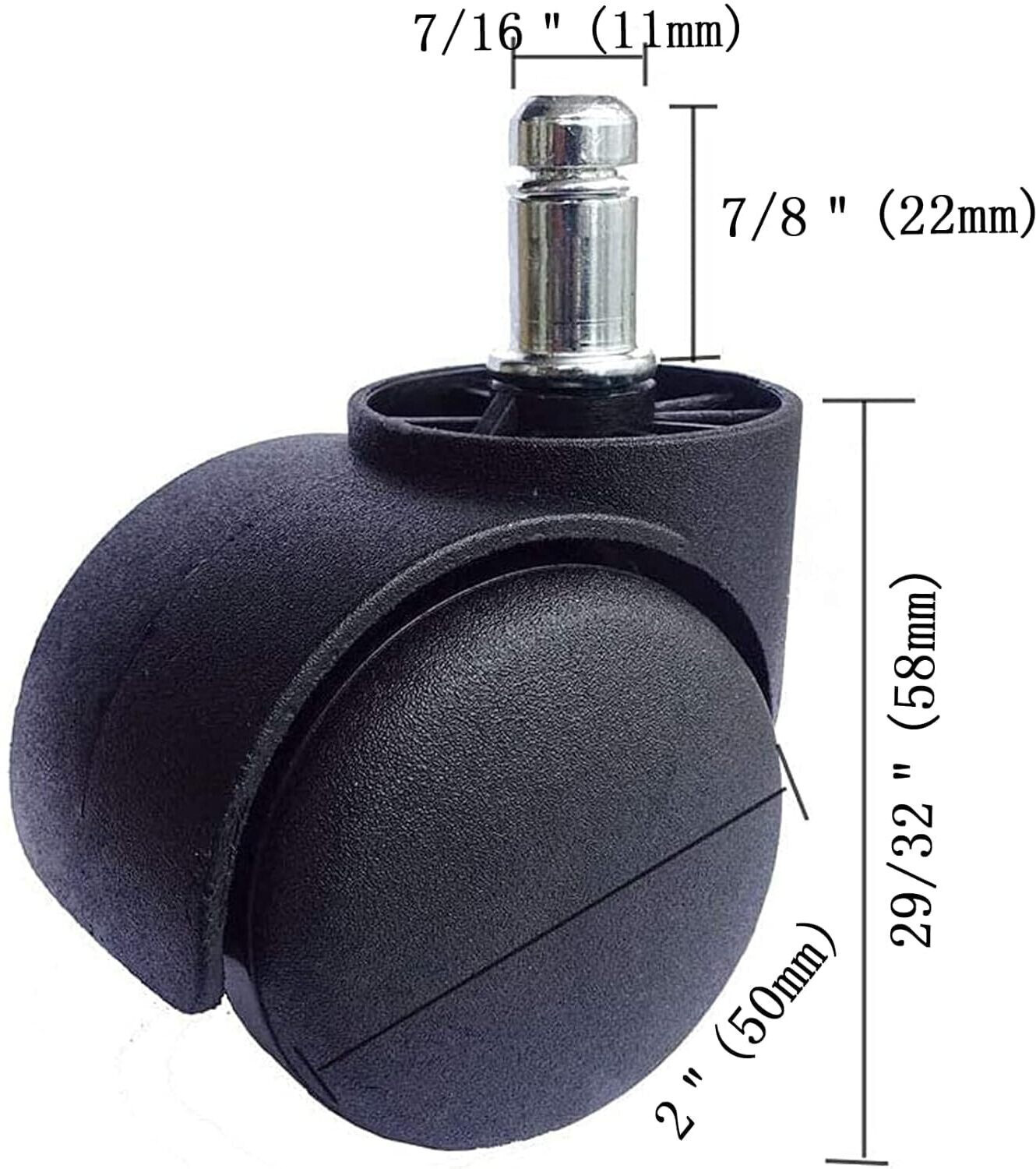 Image of JDSHINE Heavy Duty Revolving Chair Fixed Furniture Caster