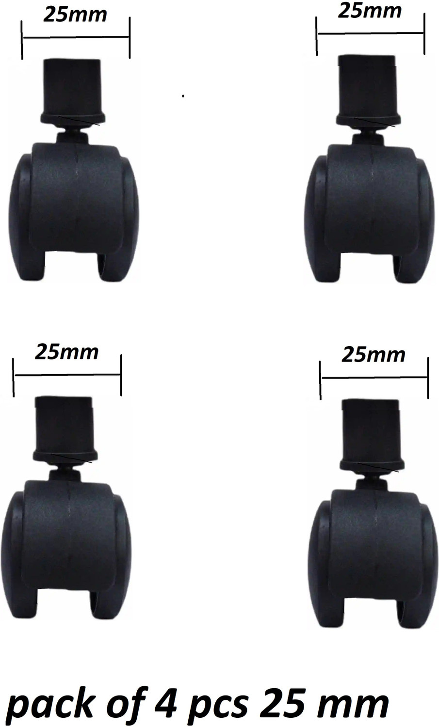 Image of Growvibe Heavy Duty 2 inch Inch Air Cooler Wheels caster, 25mm Piller Castor Wheels Appliance Furniture Caster