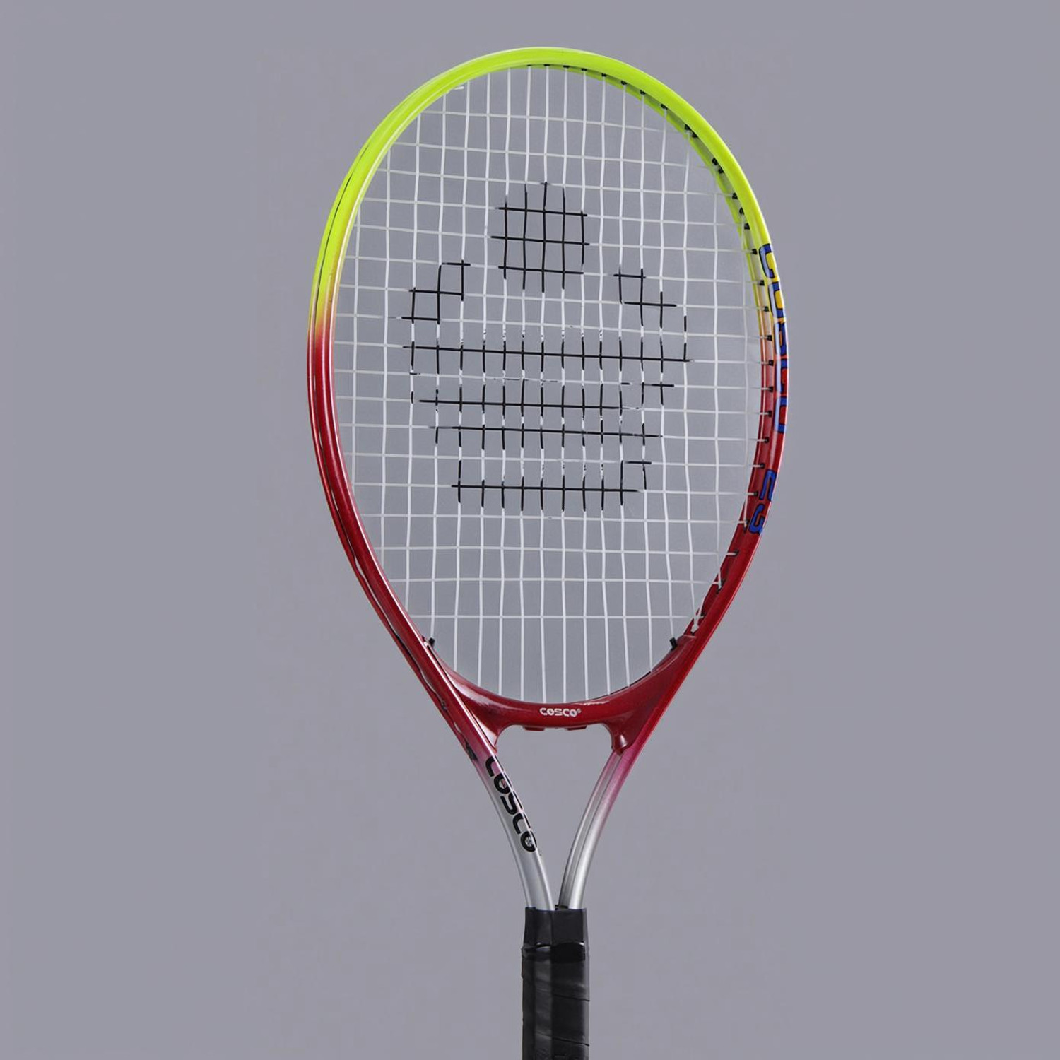 Image of Cosco-23 Silver, Red, Green Strung Tennis Racquet (Pack of: 1)